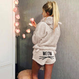 Kittie Velour Two-Piece Hoodie and Shorts Lounger