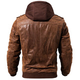 Vegan Leather Bomber Jacket - Motorcycle Jacket