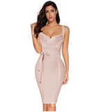 Abby Allure V-Neck Bondage Bodycon Dress - Multi Variants