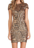 Chloe Sequin Cap Sleeve Dress