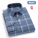 Non-Iron Anti-Wrinkle Business Casual Men's Plaid Shirt