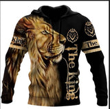 Proverbial King of the Beasts 3D Digital Pull Over Hoddie