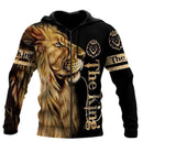 Proverbial King of the Beasts 3D Digital Pull Over Hoddie