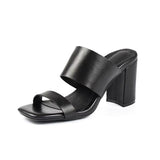 Slip On Lambskin Leather Strappy Sandals