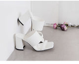 Slip On Lambskin Leather Strappy Sandals