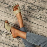 Tammy Vegan Leather Slip-On High-Heel Sandals