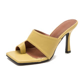 Tammy Vegan Leather Slip-On High-Heel Sandals