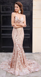 Gold Evening Gown Sequin