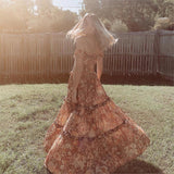 Flower Field Off-shoulder Vintage Dress