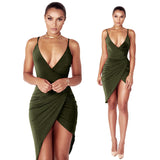 Dora Spaghetti Strap High Slit Dress