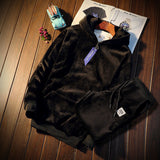 Double-sided gold velvet leisure suit