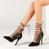 Lace Stiletto High Heels