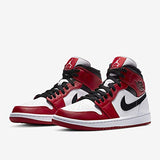 Jordan Men's Shoes Nike Air 1 Mid Chicago White/Gym Red/Black - Size 10