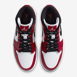Jordan Men's Shoes Nike Air 1 Mid Chicago White/Gym Red/Black - Size 10