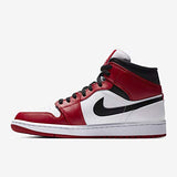 Jordan Men's Shoes Nike Air 1 Mid Chicago White/Gym Red/Black - Size 10