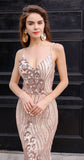 Gold Evening Gown Sequin