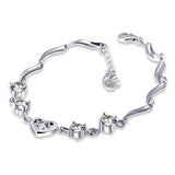 Heart-shaped crystal zircon bracelet Korean version of fashion jewelry jewelry Sen ladies jewelry