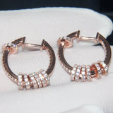 Europe and the United States big s925 pure silver earrings ladies inlaid diamond earrings earrings tide personality jewelry temperament hypoallergenic