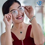 Sterling Silver (.925) Heart Necklace with 1.00 Carat Black Diamonds