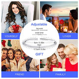 JEWEAST 990 Sterling Silver Bracelets for Women, 2.4In White Gold Plated Bangles Sand Opened Solid Friendship Bracelets Love Jewelry Bracelet Charm Bangle Bracelets for Women Girls Birthday Gifts