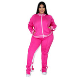 Starlight Pure Color Plus Women Sports Suit