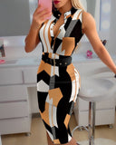 Explosive sexy fashion button womens dress