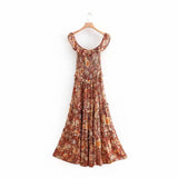 Flower Field Off-shoulder Vintage Dress
