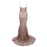 Gold Evening Gown Sequin