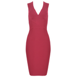 Amada V-Neck Sleeveless Bandage Dress - Multi Variants