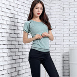 Women Yoga Sport Suit quick Dry Bra Set 5 Piece Female Short-sleeved shorts long pants Outdoor Sportswear Fitness suit