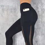Peep Mesh Phone Pocket Leggings