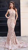 Gold Evening Gown Sequin