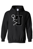 Men's/Unisex Stick Figure F*ck U Pullover HOODIE