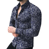 Men's Floral Button Up Collar Shirts