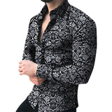 Men's Floral Button Up Collar Shirts