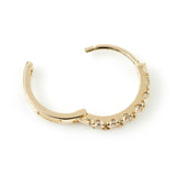 9ct Gold Pave Crystal 12mm Huggie Earring