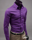 Slim Fit Button Up Dress Shirt - Multi Variant
