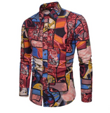 Print Linen Button Up Shirt - Multi Variants