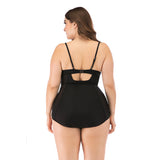 Flirty Floral Corset Swimsuit Plus