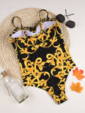 Lace Push Up One Piece Swimsuit