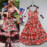 Romantic Rose Ruffle Dress