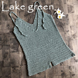 Sexy handmade knitted blouse sun protection suit