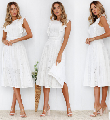 Suzy Sweet Ruffle Sleeve Dress