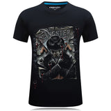 Gangster Skeleton Graphic T-Shirt