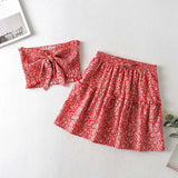 Sara Retro Two-Piece Summer Fling Skirt Top Set