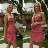 Sara Retro Two-Piece Summer Fling Skirt Top Set