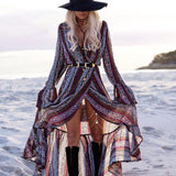 Janie Bohemian Wrap Maxi Dress