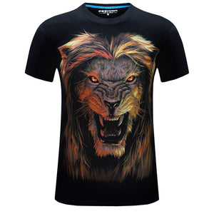 Fierce Gold Lion Graphic T-Shirt
