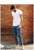 Slim Fit No Collar Linen Shirt