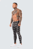 Skinny Check Trousers - Black Ash